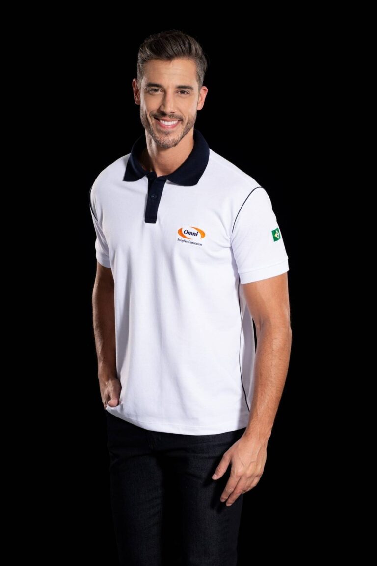 uniforme polo omini banco financeira branco
